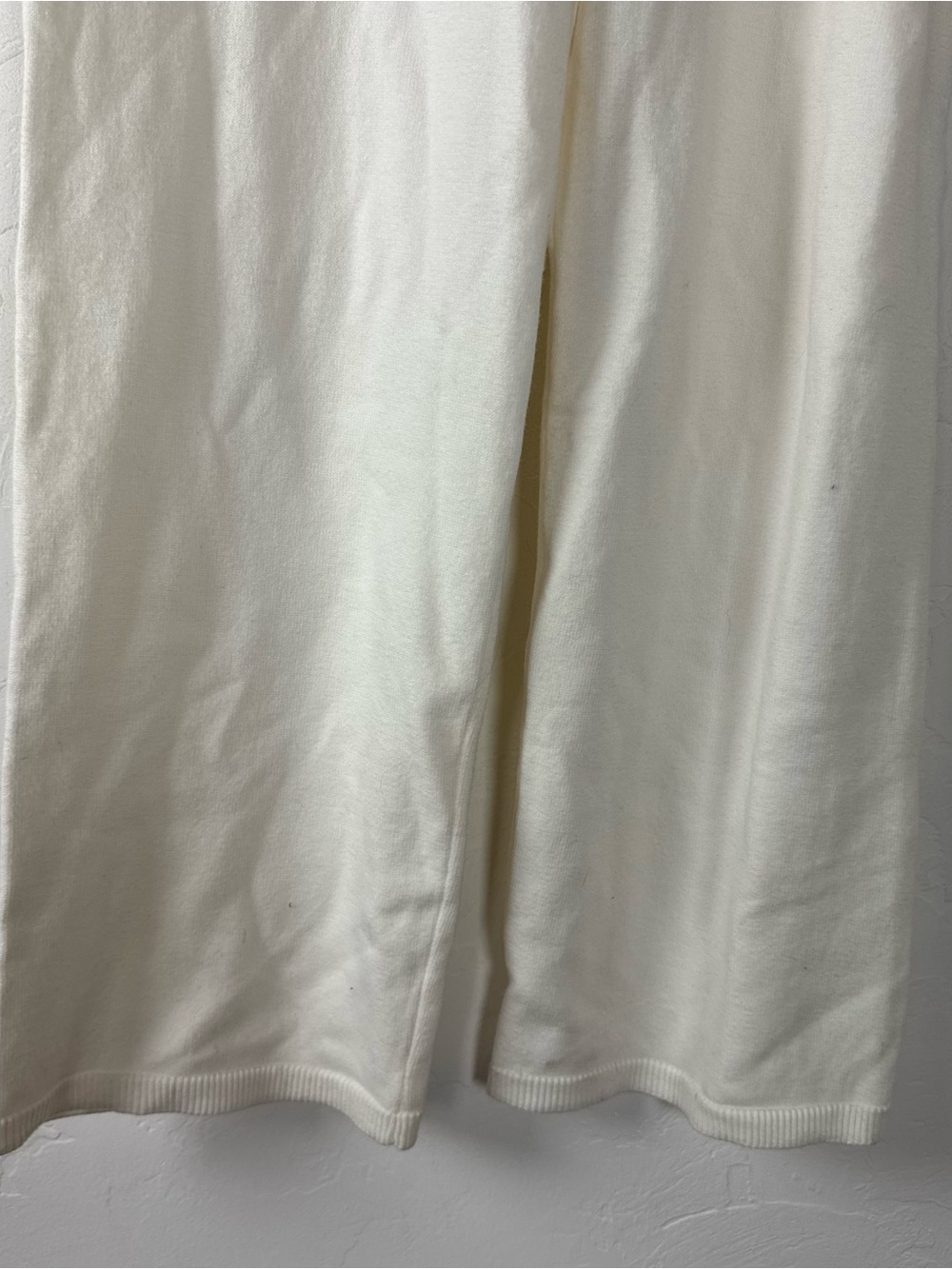 Walmart No Boundaries Sweat Pants Joggers Sweater Knit Stripe Tie Front White - Picture 3 of 8